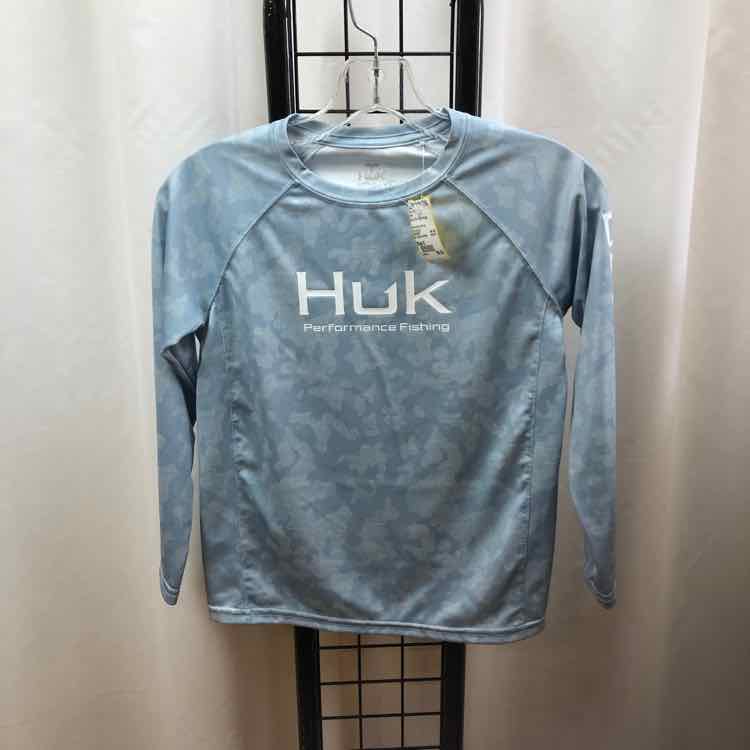 Huk Baby Blue Camoflage Child Size 8 Boy's Shirt