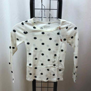 Arizona Jeans Co. White Dotted Child Size 6/7 Girl's Shirt