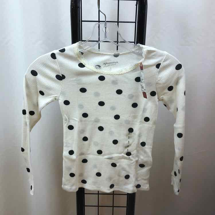 Arizona Jeans Co. White Dotted Child Size 6/7 Girl's Shirt