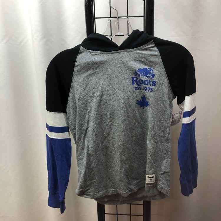 Roots Gray Logo Child Size 9/10 Boy's Shirt