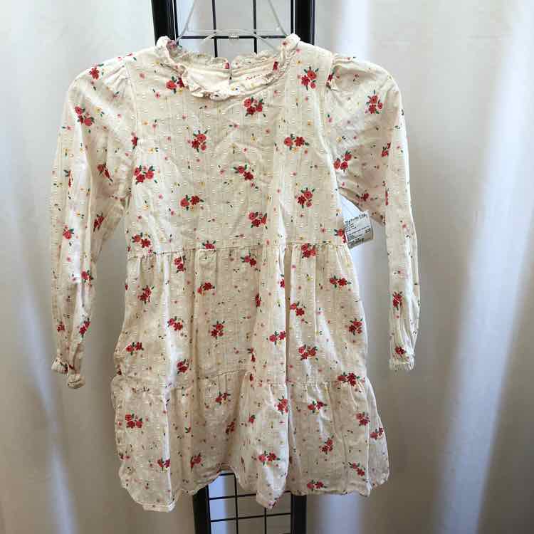 Cat & Jack White Floral Child Size 7/8 Girl's Dress
