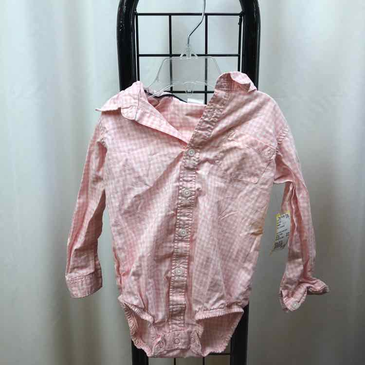 Carter's Pink Checkered Child Size 24 m Boy's Shirt