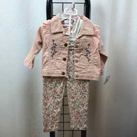 Little Lass Pink Embroidered Child Size 6-9 m Girl's Outfit