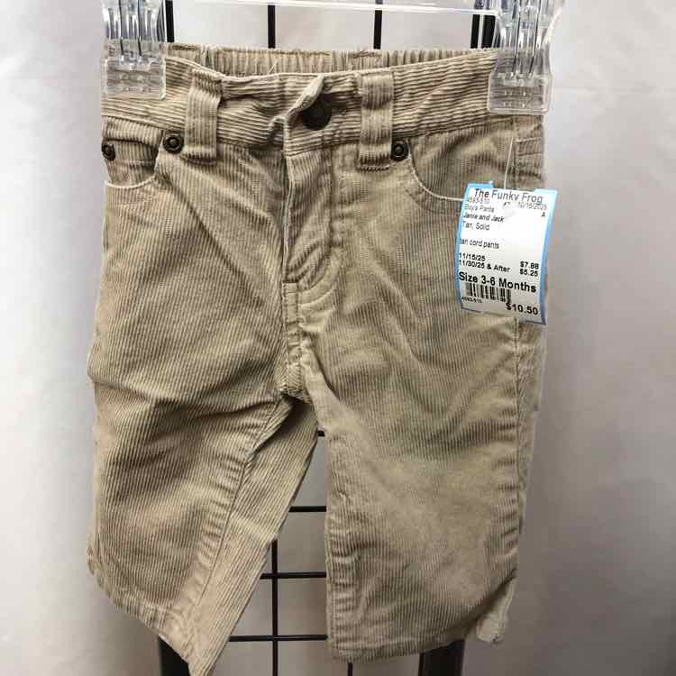 Janie and Jack Tan Solid Child Size 3-6 Months Boy's Pants