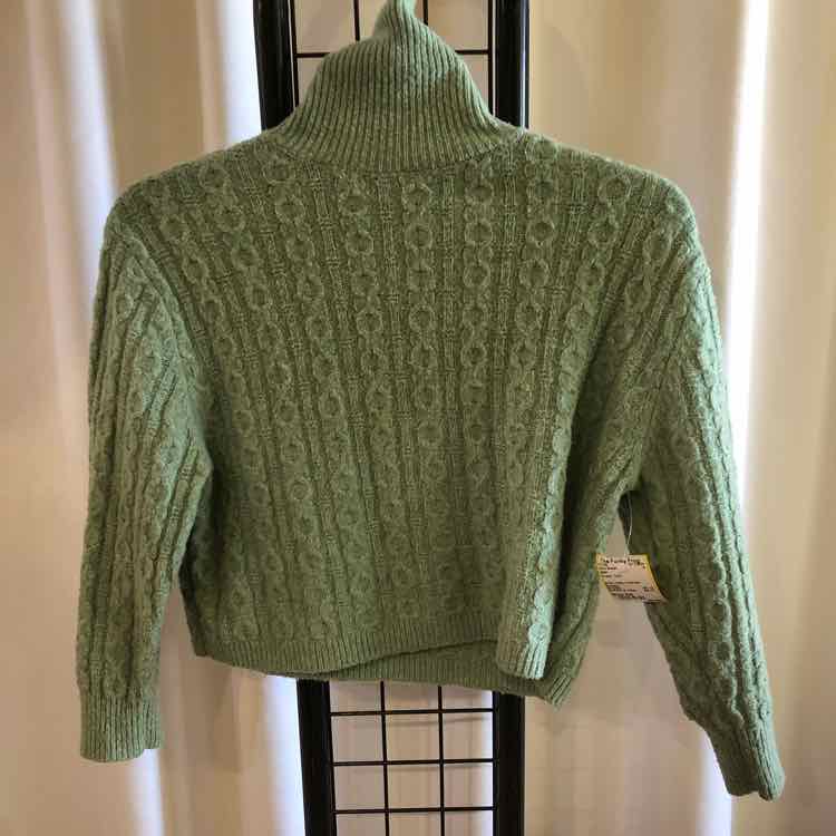 Zara Green Solid Child Size 8/9 Girl's Sweater