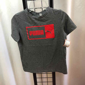 Puma Gray Logo Child Size 7/8 Boy's Shirt