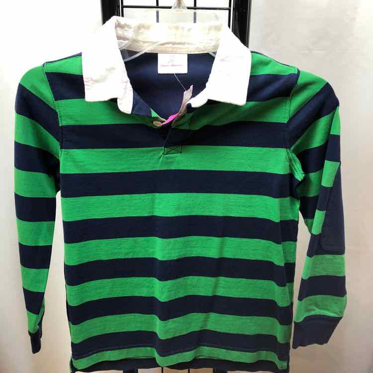 Hanna Andersson Green Stripe Child Size 8/10 Boy's Shirt