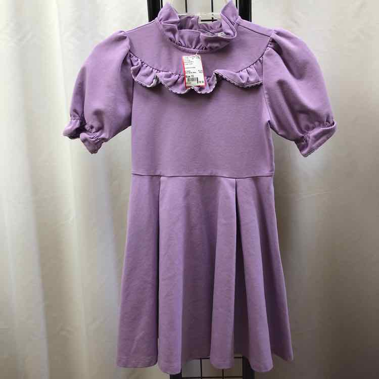 Janie and Jack Purple Solid Child Size 10 Girl's Dress