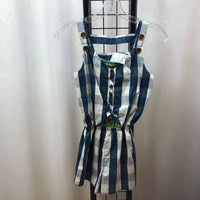 Matilda Jane Blue Checkered Child Size 12 Girl's Romper