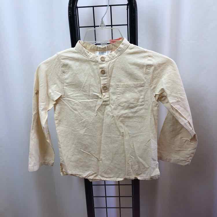 Arshiner Cream Solid Child Size 6/7 Boy's Shirt