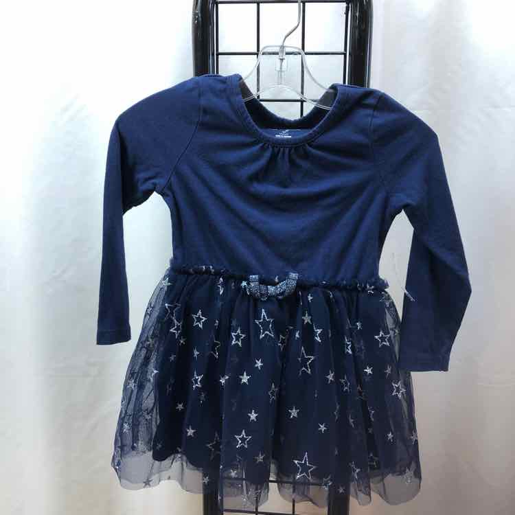 Cat & Jack Navy Stars Child Size 3 Girl's Dress