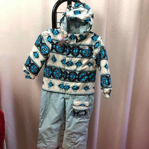 The North Face Baby Blue Patterned Child Size 2 Girl's Outerwear