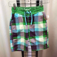 Johnnie B Green Plaid Child Size 8 Boy's Swimwear