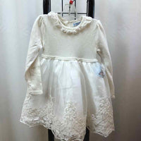 Mayoral White Embroidered Child Size 24 m Girl's Dress