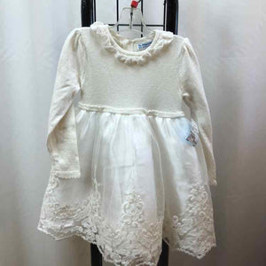Mayoral White Embroidered Child Size 24 m Girl's Dress