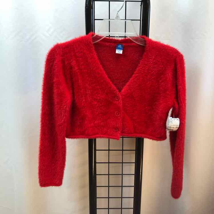 Old Navy Red Solid Child Size 8 Girl's Sweater