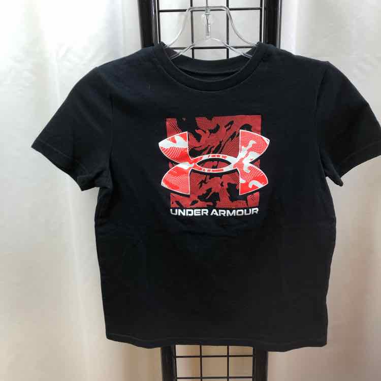 Under Armour Black Logo Child Size 7/8 Boy's Shirt