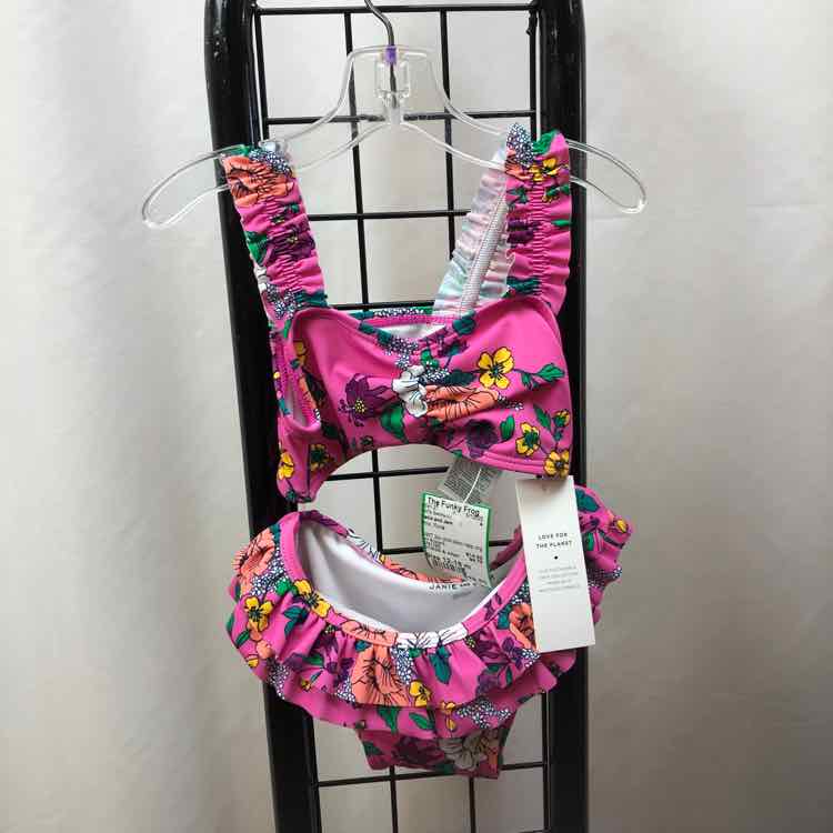 Janie and Jack Pink Floral Child Size 12-18 m Girl's Swimwear