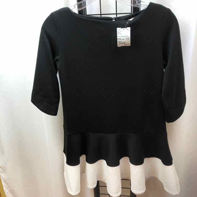 A. Bird Black Solid Child Size 8 Girl's Dress