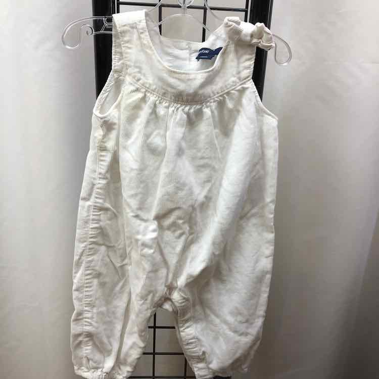 Gap White Solid Child Size 3-6 Months Girl's Overalls