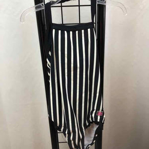 Ruffle butt Black Stripe Child Size 4 Girl's Swimwear