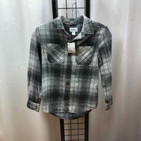 Sonoma Gray Plaid Child Size 7/8 Boy's Shirt