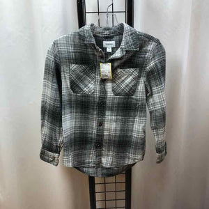Sonoma Gray Plaid Child Size 7/8 Boy's Shirt
