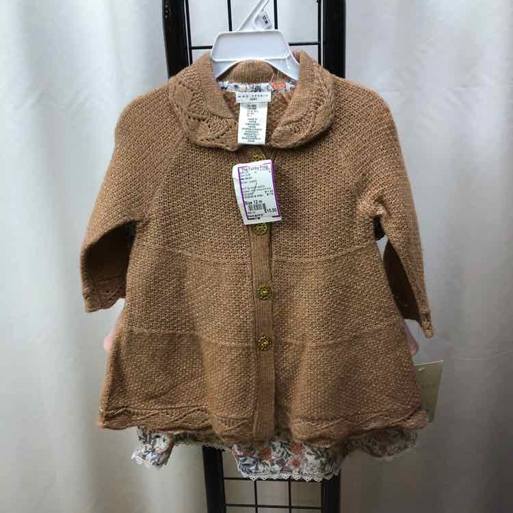Max Studio Brown Sparkly Child Size 12 m Girl's Outfit