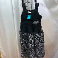 Bonnie Jean Black Floral Child Size 6X Girl's Dress