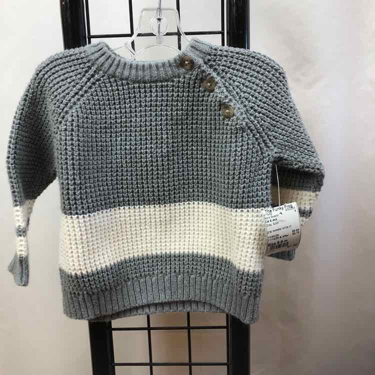 Cat & Jack Gray Solid Child Size 6-9 m Boy's Sweater