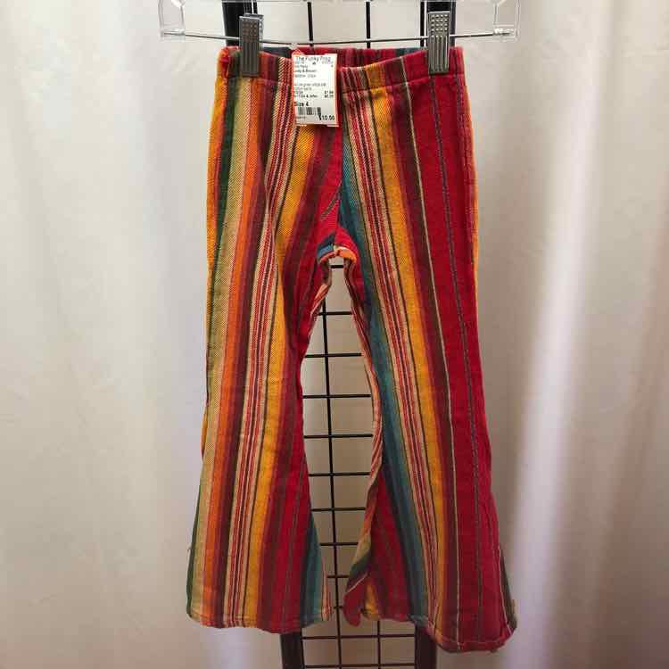 Lucky & Blessed Rainbow Stripe Child Size 4 Girl's Pants