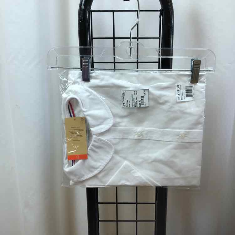 French Toast White Solid Child Size 12 Girl's Shirt