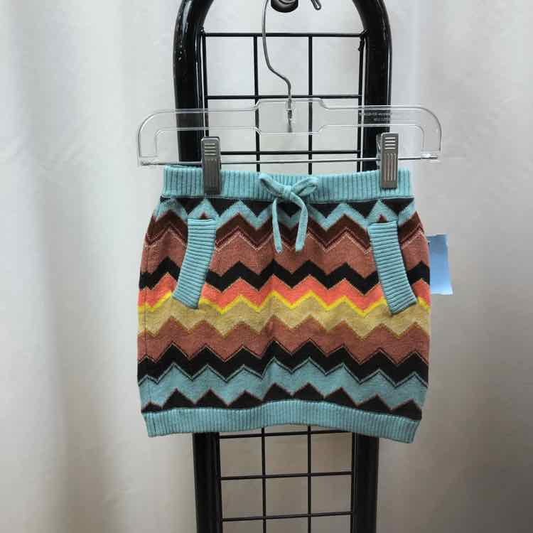Mossimo Rainbow Chevron Child Size 4 Girl's Skirt