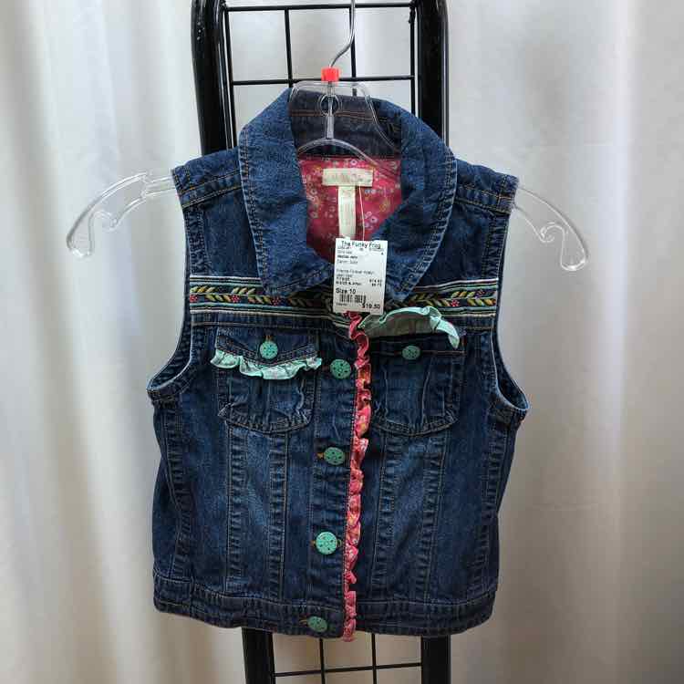 Matilda Jane Denim Solid Child Size 10 Girl's Vest