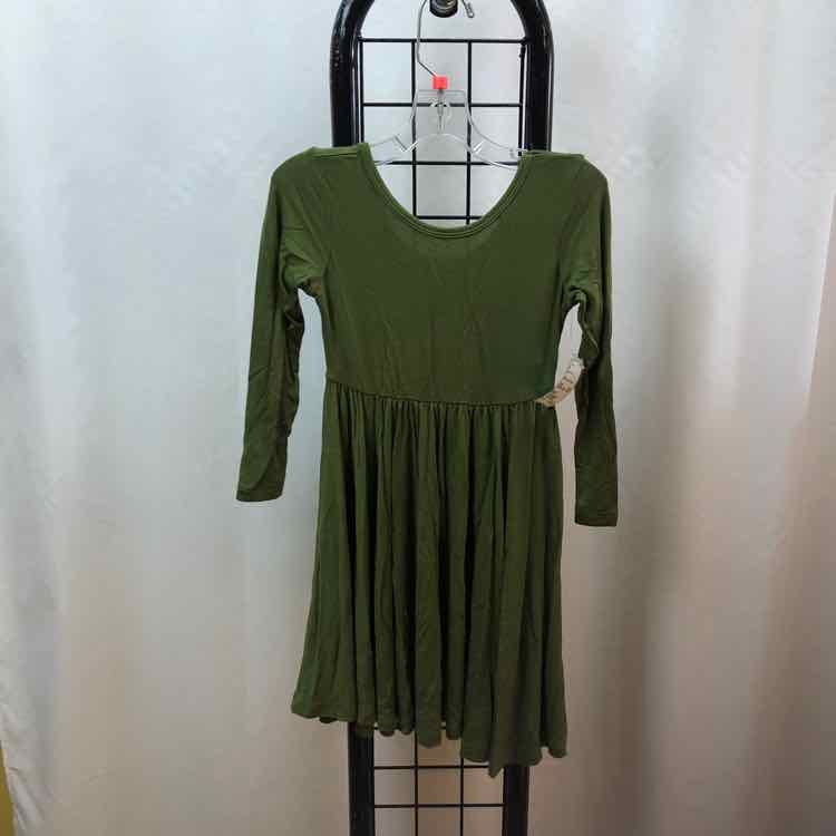 Kyte Green Solid Child Size 4 Girl's Dress