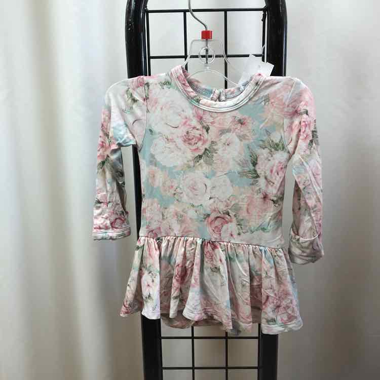 Little Bum Bums Pink Floral Child Size 3-6 Months Girl's Dress