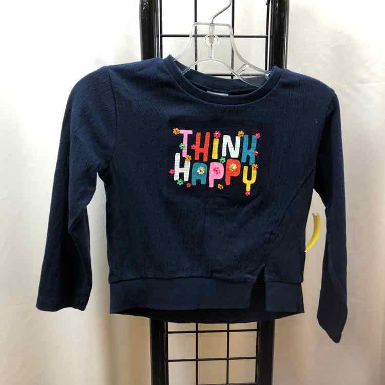 Boboli Navy Graphic Child Size 4 Girl's Shirt