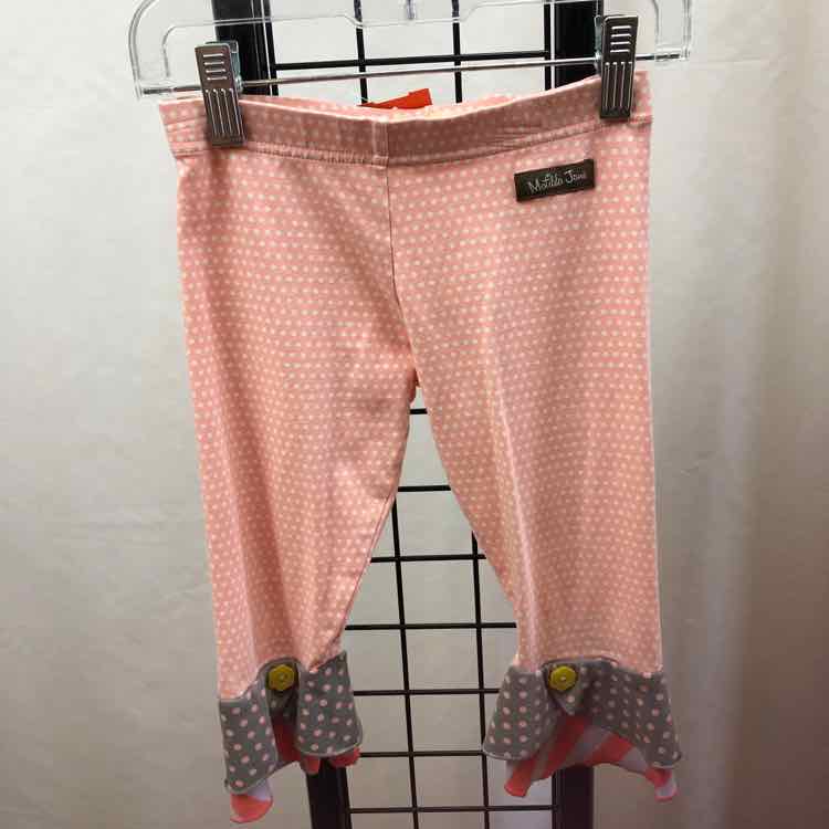 Matilda Jane Pink Dotted Child Size 4 Girl's Leggings