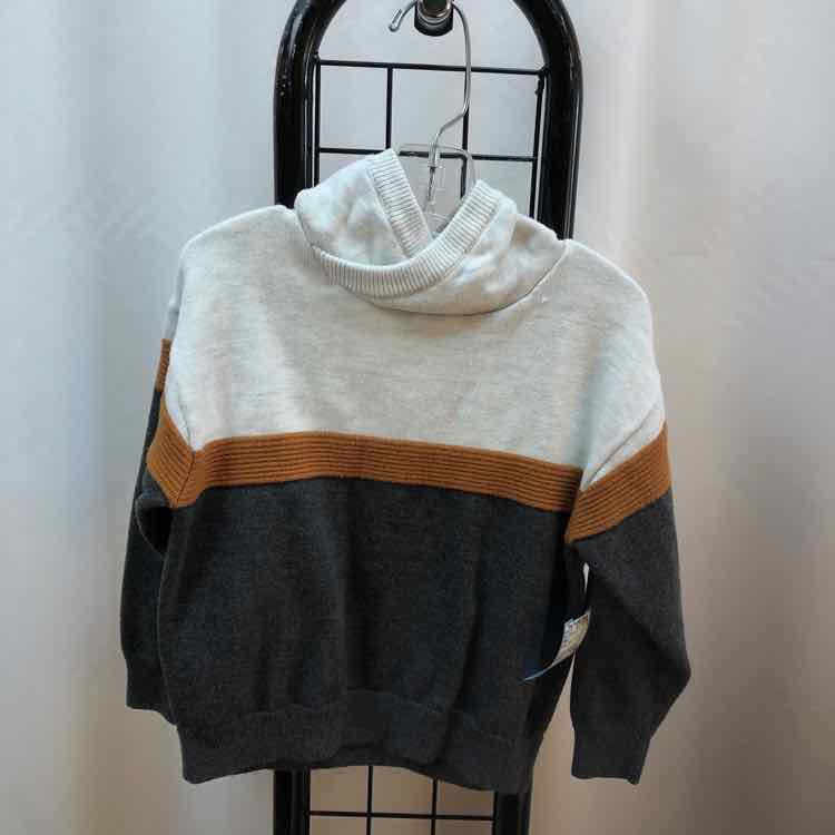 Okaidi White Solid Child Size 3 Boy's Sweater