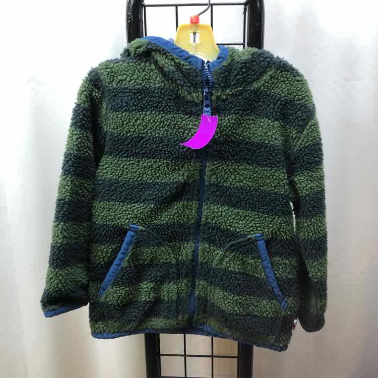 Mini Boden Green Stripe Child Size 3/4 Boy's Sweatshirt