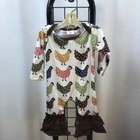 Cream Patterned Child Size 3 m Girl's Outfit