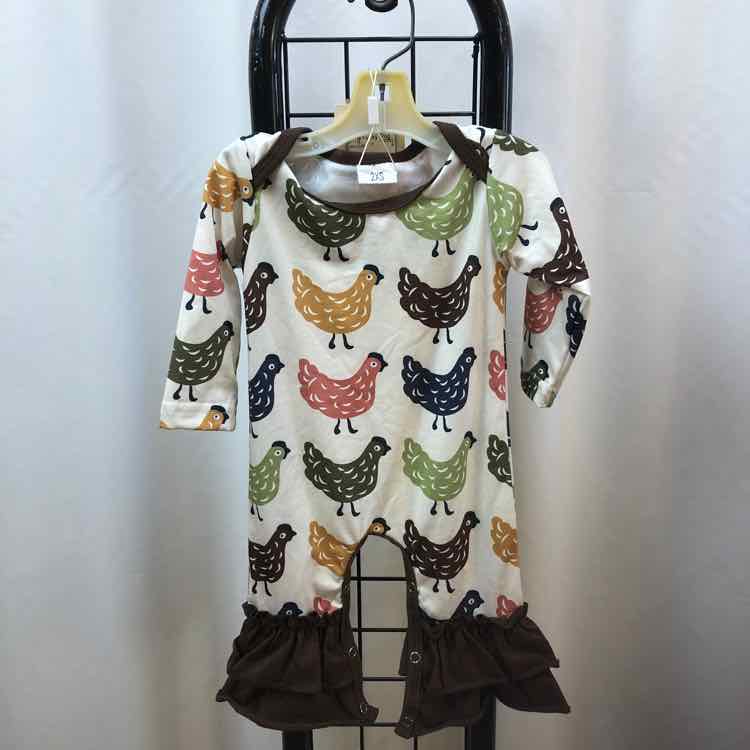 Cream Patterned Child Size 3 m Girl's Outfit