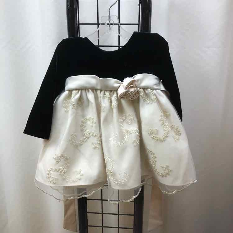 Princess Faith Black Solid Child Size 12 m Girl's Dress