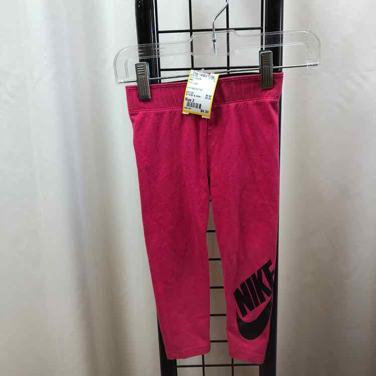 Nike Pink Logo Child Size 2 Girl's Leggings