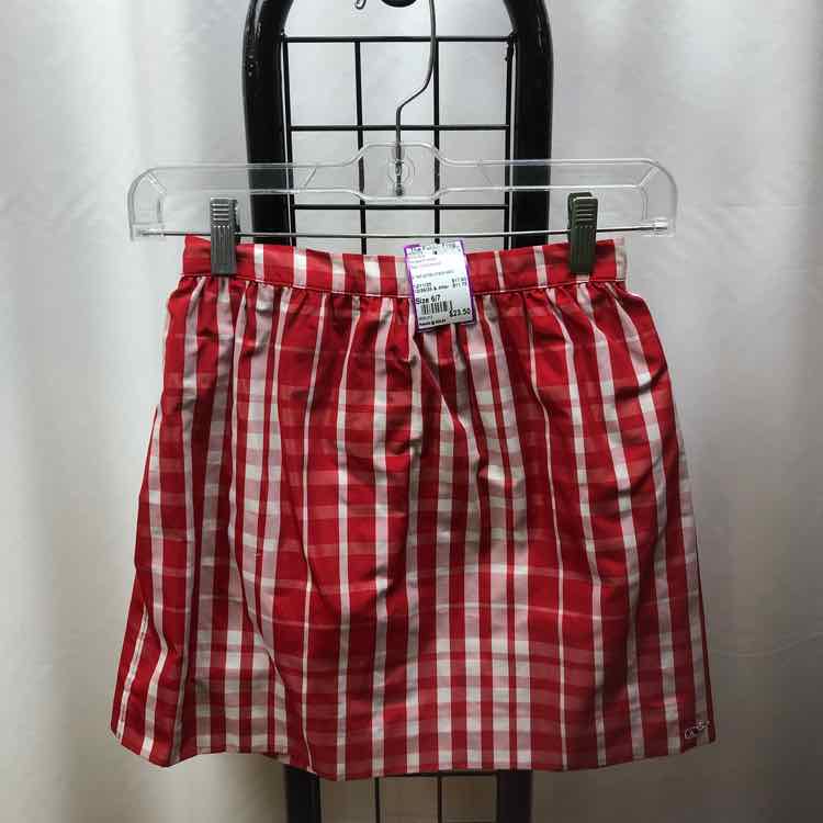 Vineyard vines Red Checkered Child Size 6/7 Girl's Skirt