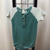 Kate Quinn orangics Green Solid Child Size 6-12 m Boy's Shirt