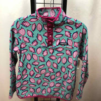 Land's End Turquoise Patterned Child Size 10/12 Girl's Sweatshirt