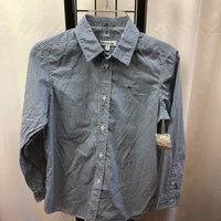 lacoste Blue Checkered Child Size 10 Boy's Shirt