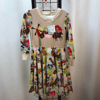 The Teacam Collection Brown Graphic Child Size 5 Girl's Dress