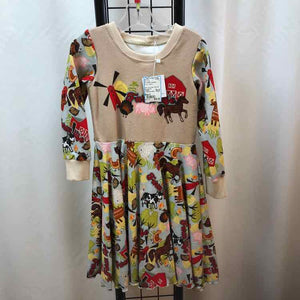 The Teacam Collection Brown Graphic Child Size 5 Girl's Dress